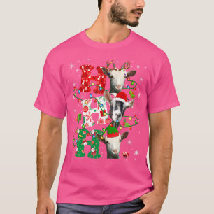 Camiseta Ho3 Luzes de Natal Papais noeis Elf Reindeer Goat 