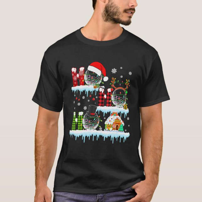 Camiseta Ho3 Papais noeis de Xadrez Vermelha de Natal Reind (Frente)