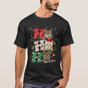 Camiseta Ho3 Papais noeis Engraçados De Luz De Natal Elf R
