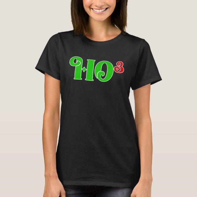 Camiseta Ho 3 Cubed Christmas Ho Ho Ho Math Teacher   Ho3 (Frente)