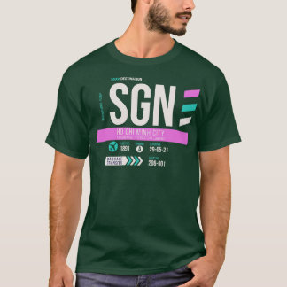 Camiseta Ho Chi Minh Cidade SGN Código do Aeroporto Código 