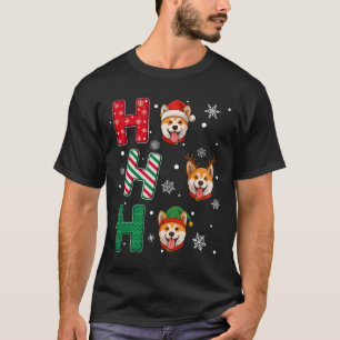 Camiseta Ho Ho Akita Inu Cachorro Correspondente aos Papais