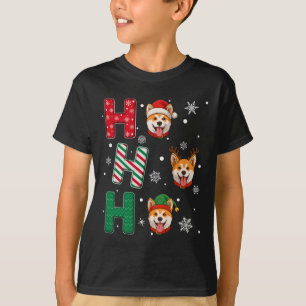Camiseta Ho Ho Akita Inu Cachorro Correspondente aos Papais