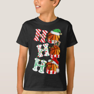 Camiseta Ho Ho Basball Luz Santa Hat rena ELF