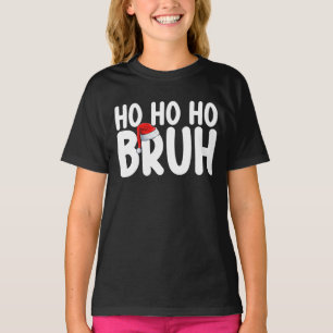 Camiseta Ho Ho Bruh Feriado de Papais noeis de Natal Engraç