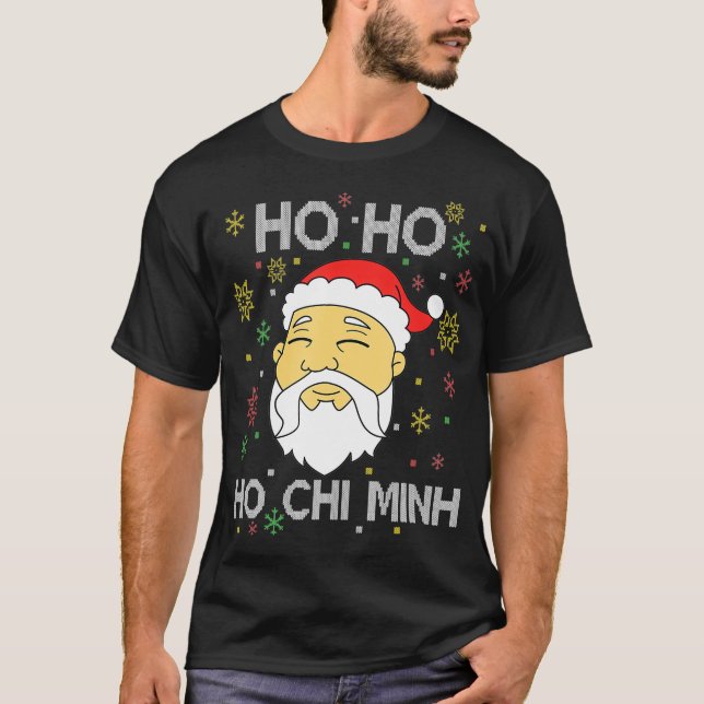 Camiseta Ho Ho Chi Minh asiático Vietnamita Santa Claus Chr (Frente)