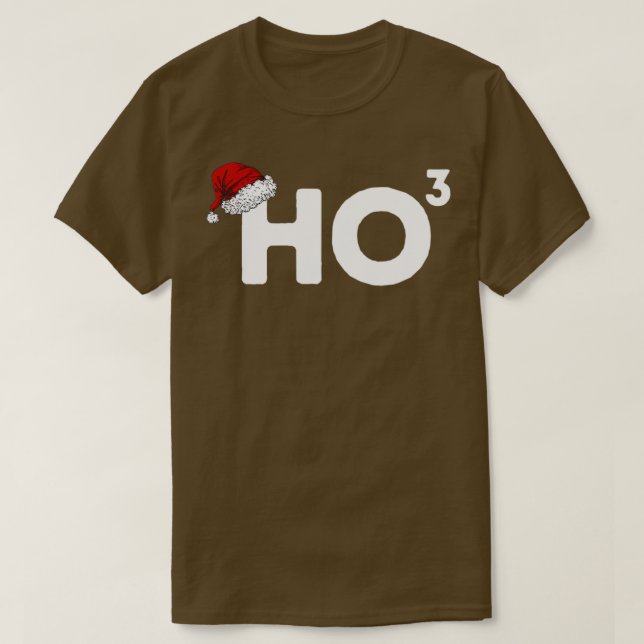Camiseta Ho Ho Encantado Engraçado Toque de Natal 3 (Frente do Design)