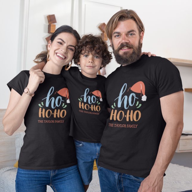 Camiseta Ho Ho Família Homens T-Shirt (Criador carregado)