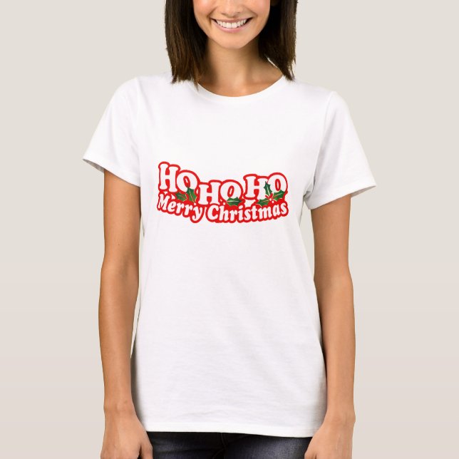 Camiseta Ho Ho Feliz Natal (Frente)