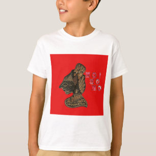 Camiseta Ho Ho! Feliz Natal Indonésia, bonitinho retro vin