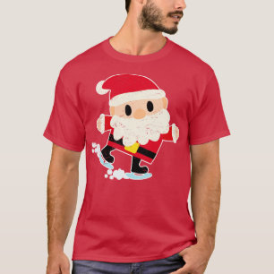 Camiseta Ho Ho Feliz Natal Santa Hat Beard E Costu