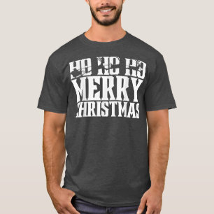 Camiseta Ho Ho Feliz Natal Santas Sleigh E Voando