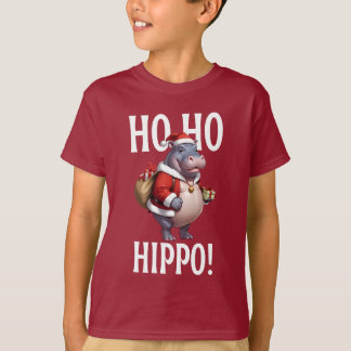 Camiseta Ho Ho Hippo Christmas Humor Design