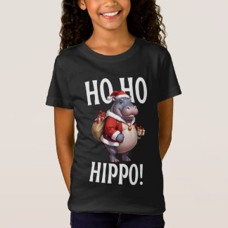 Camiseta Ho Ho Hippo Christmas Humor Design