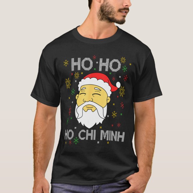 Camiseta Ho Ho Ho Chi Minh Asian Vietnamese Santa Claus Chr (Frente)