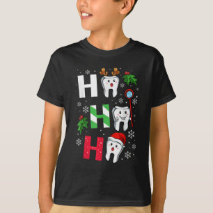 CAMISETA HO HO HO DENTIS FELIZ NATAL