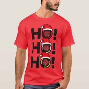 Camiseta Ho Ho Ho F1 Pneus Composto de Natal Design