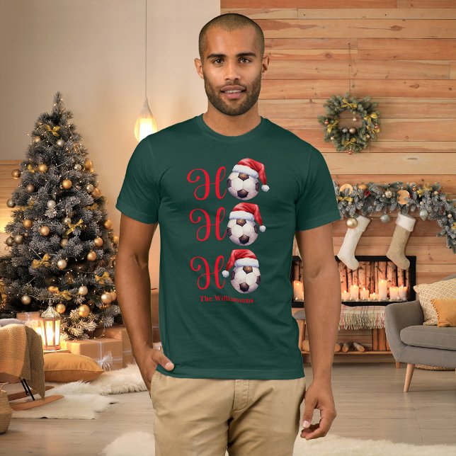Camiseta Ho Ho Ho Futebol de Natal (Criador carregado)