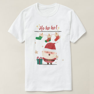 Camiseta Ho Ho Ho Happy Papai noel Holiday Tee