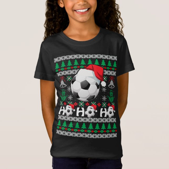 Camiseta HO HO HO HO Futebol Ugly Christmas Sweater Hanta G (Frente)