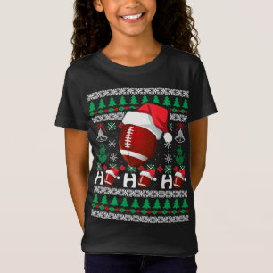 Camiseta HO HO HO HO Futebol Ugly Christmas Sweater Hat