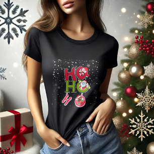 Camiseta HO HO HO HO Natal - T-Shirt preto