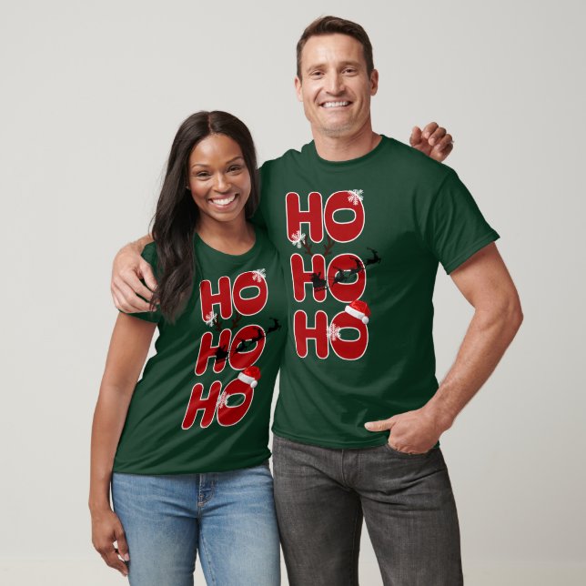 Camiseta HO HO HO HO T-Shirt Natal (Unissex)