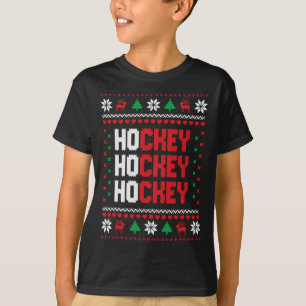 Camiseta Ho Ho Ho Hockey Camisola Feia de Natal Férias Hoc