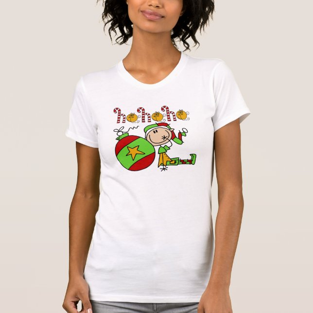 Camiseta Ho Ho Ho Holiday Elf (Frente)