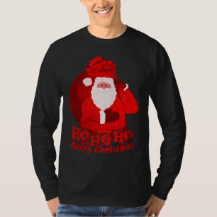 Camiseta Ho Ho Ho homens do papai noel do Feliz Natal