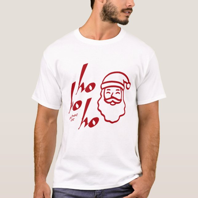 Camiseta Ho Ho Ho Modern Minimalist (Frente)