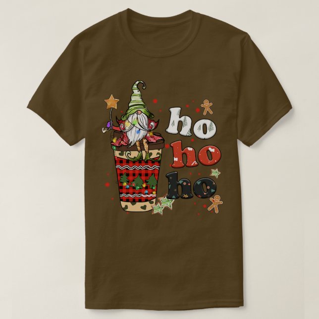 Camiseta Ho Ho Ho Natal Gnomo 7 (Frente do Design)