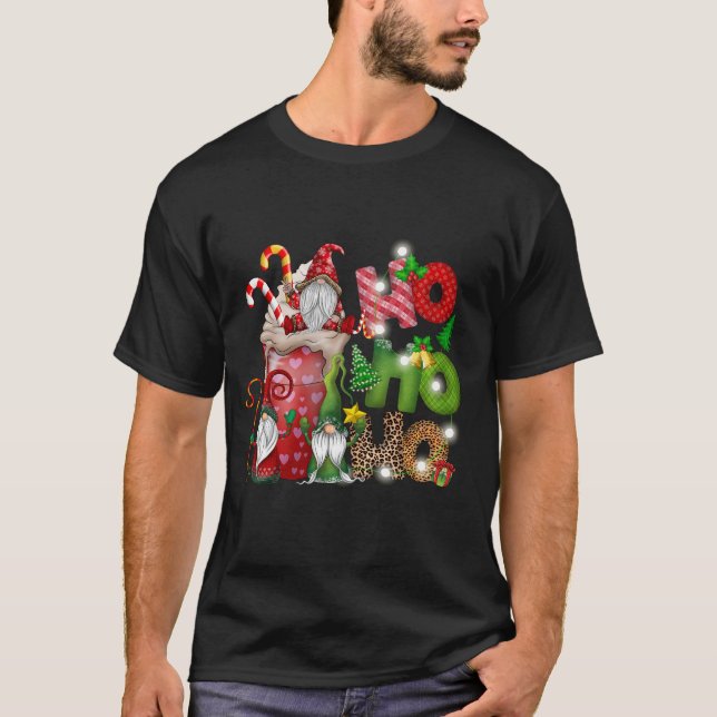 Camiseta Ho Ho Ho Natal - Sorvete Gnomo (Frente)