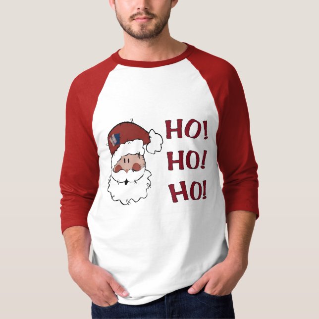 Camiseta HO! HO! HO! Papai noel (Frente)
