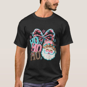 Camiseta Ho Ho Ho Papai Noel Laço Sedutor Leopardo Feliz Na