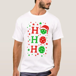 Camiseta Ho Ho Ho Pickleball - Esportes de Natal Engraçados