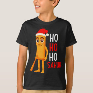Camiseta Ho Ho Ho Sahur Brainrot Para Crianças Meninos Gera