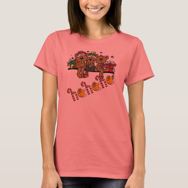 Camiseta Ho Ho Ho Teddy Bears (Frente)