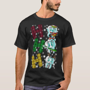 Camiseta Ho Ho Ho Teeth Papais noeis Dentist Dental Ugt Nat