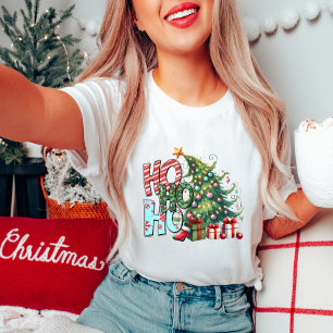 Camiseta Ho Ho Ho Tree T-Shirt de Natal