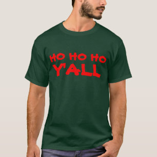 Camiseta "Ho Ho Ho Y'all": HillBilly Papai noel Humor