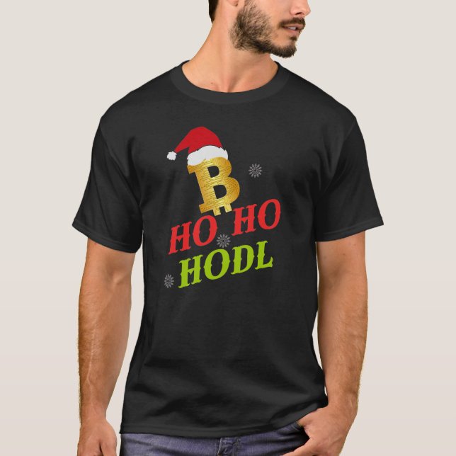 Camiseta Ho Ho HODL Bitmoeda (Frente)