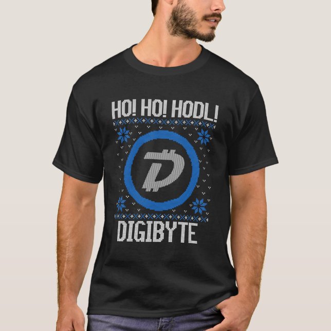 Camiseta Ho Ho Hodl Digibyte Diversão Digibyte Ge De Cripto (Frente)