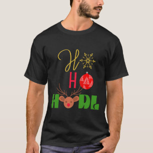 Camiseta HO HO HODL Engraçado Design de Criptomoeda de Nata