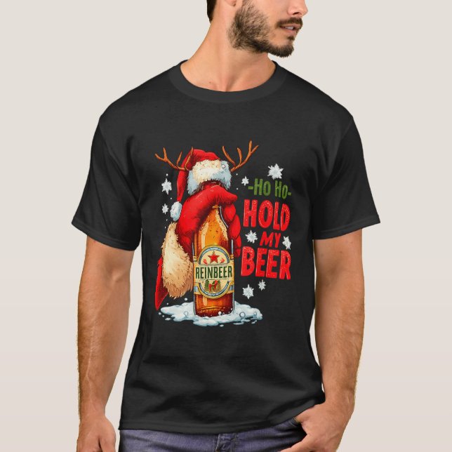 Camiseta Ho Ho Hold My Beer  (Frente)