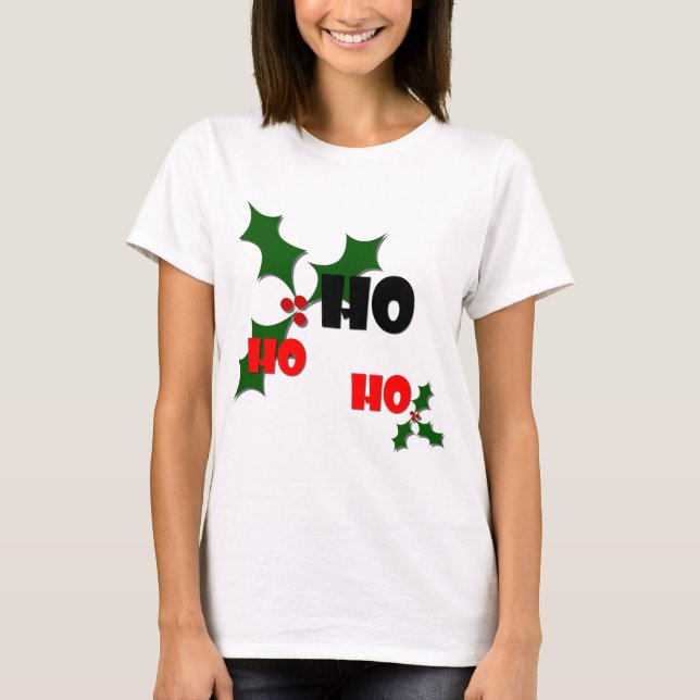 Camiseta Ho Ho Holly & Berries Shirt (Frente)