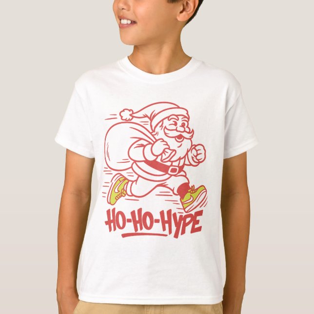 Camiseta "Ho-Ho-Hype - Papais noeis de Streetwear Sneaker (Frente)