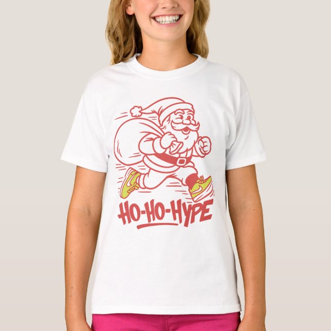 Camiseta "Ho-Ho-Hype - Papais noeis de Streetwear Sneaker (Frente)