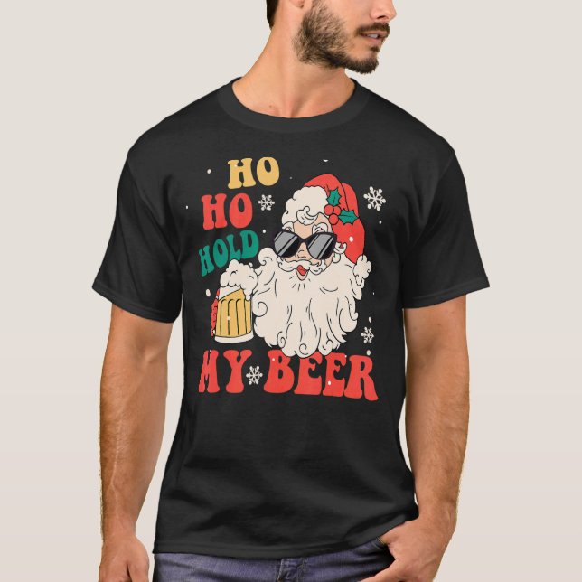 Camiseta Ho Ho Minha Cerveja Santan Óculos Solares Groovy R (Frente)
