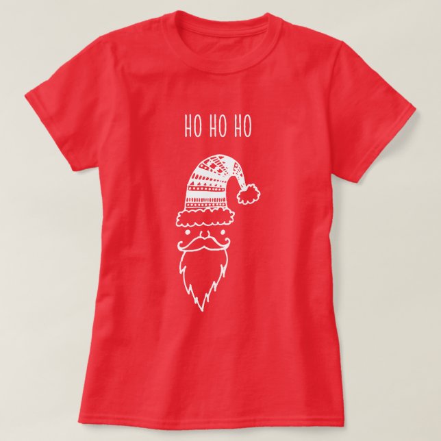 Camiseta HO HO Papais noeis Natal (Frente do Design)